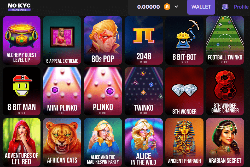 NoKYC Casino - Roobet alternatives